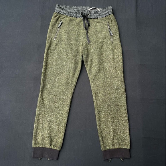 Zara Green Tweed Sweater Jogger - Picture 6 of 8